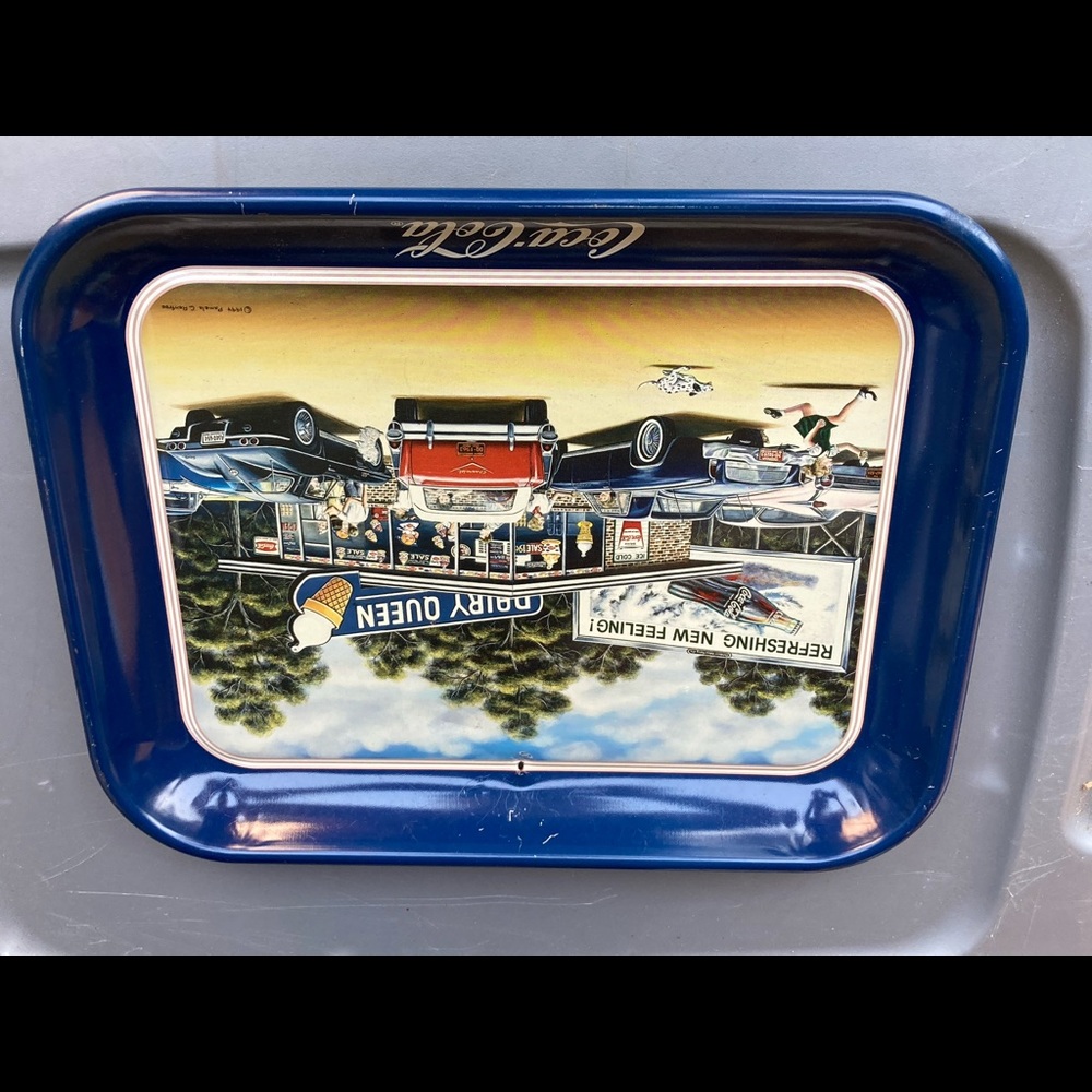 " A Wining Combination" Coke Cola & Dairy Queen  Collectors Metal Tray